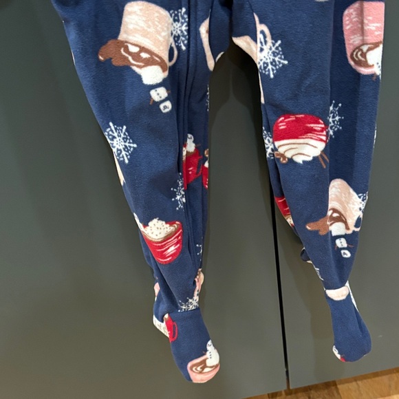 Carter's Cozy Blue Onesie with Cup and Snowflake Print - Picture 3 of 6